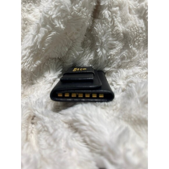 PRADA Leather Logo Wallet Small black Saffiano Compact Key Case Hooks Holder Bow - Picture 8 of 10